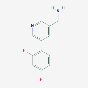 (5-(2,4-Difluorophenyl)pyridin-3-yl)methanamine - 1346691-69-7