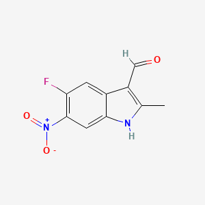 5-Fluoro-2-methyl-6-nitro-1H-indole-3-carbaldehyde - 
