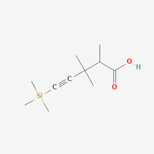 2,3,3-Trimethyl-5-(trimethylsilyl)pent-4-ynoic acid - 646501-18-0