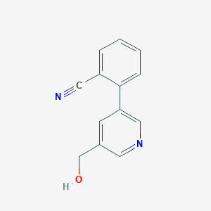 2-(5-(Hydroxymethyl)pyridin-3-yl)benzonitrile - 1346691-53-9