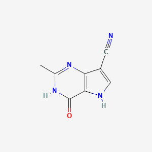 2-Methyl-4-oxo-4,5-dihydro-1H-pyrrolo[3,2-d]pyrimidine-7-carbonitrile - 