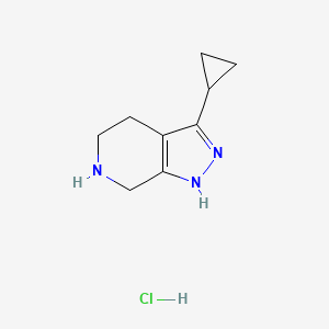 3-cyclopropyl-4,5,6,7-tetrahydro-1H-pyrazolo[3,4-c]pyridine hydrochloride - 733757-90-9