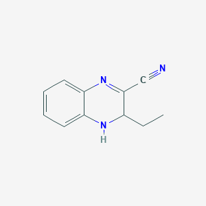 3-Ethyl-3,4-dihydroquinoxaline-2-carbonitrile - 63536-42-5
