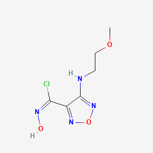 (3E)-N-hydroxy-4-(2-methoxyethylamino)-1,2,5-oxadiazole-3-carboximidoyl chloride - 