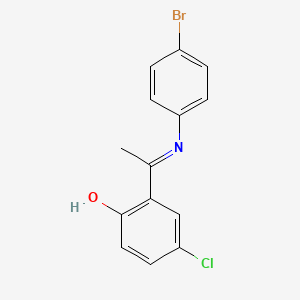 2-(1-((4-Bromophenyl)imino)ethyl)-4-chlorophenol - 105533-45-7