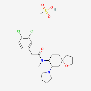 2-(3,4-dichlorophenyl)-N-methyl-N-(7-pyrrolidin-1-yl-1-oxaspiro[4.5]decan-8-yl)acetamide;methanesulfonic acid - 