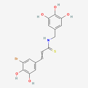 3-(3-bromo-4,5-dihydroxyphenyl)-N-[(3,4,5-trihydroxyphenyl)methyl]prop-2-enethioamide - 