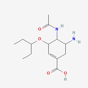 4-acetamido-5-amino-3-pentan-3-yloxycyclohexene-1-carboxylic acid - 