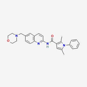 2,5-Dimethyl-N-(6-(morpholinomethyl)quinolin-2-yl)-1-phenyl-1H-pyrrole-3-carboxamide - 