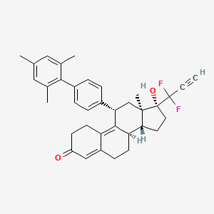 (8R,11S,13R,14R,17R)-17-(1,1-difluoroprop-2-ynyl)-17-hydroxy-13-methyl-11-[4-(2,4,6-trimethylphenyl)phenyl]-1,2,6,7,8,11,12,14,15,16-decahydrocyclopenta[a]phenanthren-3-one - 