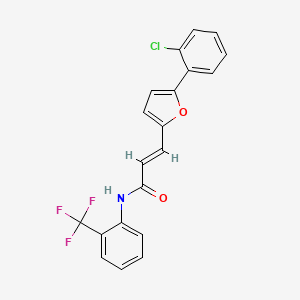 3-(5-(2-Chlorophenyl)furan-2-yl)-N-(2-(trifluoromethyl)phenyl)acrylamide - 853348-32-0
