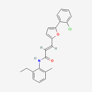 3-(5-(2-Chlorophenyl)furan-2-yl)-N-(2-ethyl-6-methylphenyl)acrylamide - 853348-21-7