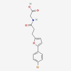 ((3-(5-(4-Bromophenyl)-2-furyl)propanoyl)amino)acetic acid - 853331-28-9