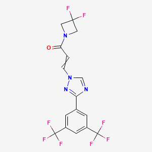 3-[3-[3,5-Bis(trifluoromethyl)phenyl]-1,2,4-triazol-1-yl]-1-(3,3-difluoroazetidin-1-yl)prop-2-en-1-one - 