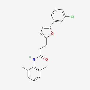 3-(5-(3-Chlorophenyl)-2-furyl)-N-(2,6-dimethylphenyl)propanamide - 853312-55-7