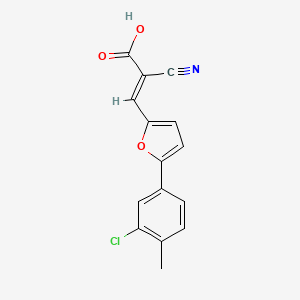 3-(5-(3-Chloro-4-methylphenyl)-2-furyl)-2-cyano-2-propenoic acid - 853347-78-1
