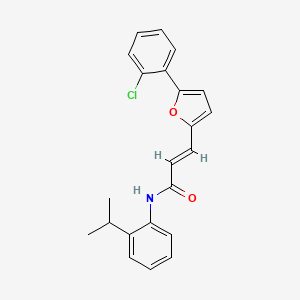 3-(5-(2-Chlorophenyl)-2-furyl)-N-(2-isopropylphenyl)-2-propenamide - 853348-42-2