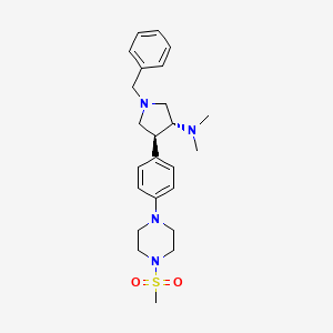 (3R,4S)-1-benzyl-N,N-dimethyl-4-(4-(4-(methylsulfonyl)piperazin-1-yl)phenyl)pyrrolidin-3-amine - 