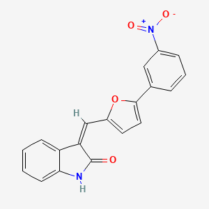 3-((5-(3-Nitrophenyl)furan-2-yl)methylene)indolin-2-one - 