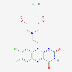 7-Methyl-8-chloro-10-{2-[bis(2-hydroxyethyl)amino]ethyl}isoalloxazine hydrochloride - 65273-44-1