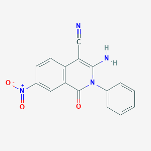 3-Amino-4-cyano-7-nitro-2-phenyl-1(2H)-isoquinolinone - 130651-65-9