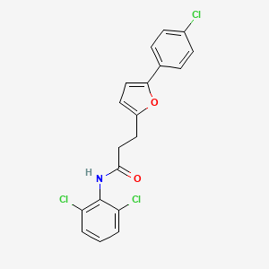 3-(5-(4-Chlorophenyl)furan-2-yl)-N-(2,6-dichlorophenyl)propanamide - 853311-75-8