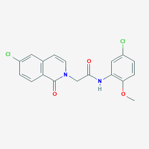 2-(6-Chloro-1-oxoisoquinolin-2(1H)-yl)-N-(5-chloro-2-methoxyphenyl)acetamide - 853319-76-3