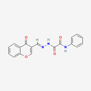 2-Oxo-2-(2-((4-oxo-4H-chromen-3-yl)methylene)hydrazinyl)-N-phenylacetamide - 