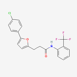 3-(5-(4-Chlorophenyl)furan-2-yl)-N-(2-(trifluoromethyl)phenyl)propanamide - 853311-79-2