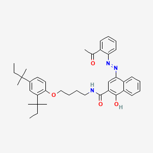 2-Naphthalenecarboxamide, 4-[(2-acetylphenyl)azo]-N-[4-[2,4-bis(1,1-dimethylpropyl)phenoxy]butyl]-1-hydroxy- - 32180-77-1