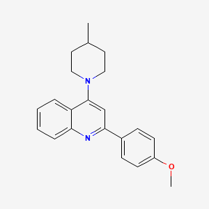 2-(4-Methoxyphenyl)-4-(4-methyl-1-piperidinyl)quinoline - 853333-36-5