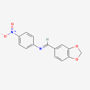 Benzenamine, N-(1,3-benzodioxol-5-ylmethylene)-4-nitro- - 113659-62-4