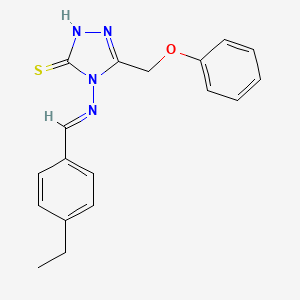 4-{[(E)-(4-ethylphenyl)methylidene]amino}-5-(phenoxymethyl)-4H-1,2,4-triazole-3-thiol - 