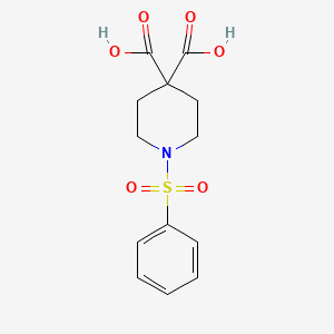 1-(Phenylsulfonyl)-4,4-piperidinedicarboxylic acid - 
