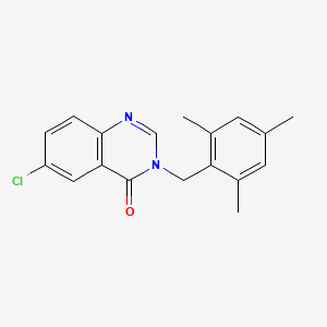 6-Chloro-3-(2,4,6-trimethylbenzyl)quinazolin-4(3H)-one - 853334-02-8