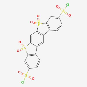 Tetraoxo-dibenzo(d,d')benzo(1,2-b,5,4-b')dithiophene-3,9-disulfonyl dichloride - 133498-91-6