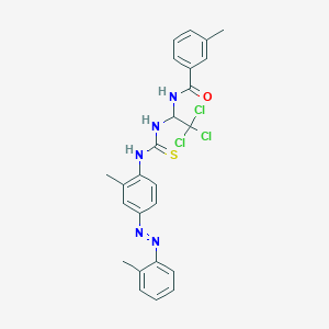3-methyl-N-{2,2,2-trichloro-1-[({2-methyl-4-[(E)-(2-methylphenyl)diazenyl]phenyl}carbamothioyl)amino]ethyl}benzamide - 301816-37-5