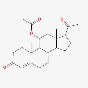 Pregn-4-ene-3,20-dione, 11alpha-hydroxy-, acetate - 