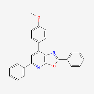 Oxazolo[5,4-b]pyridine, 7-(4-methoxyphenyl)-2,5-diphenyl- - 109876-83-7