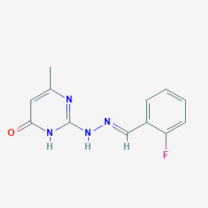 2-[(2E)-2-(2-fluorobenzylidene)hydrazinyl]-6-methylpyrimidin-4(3H)-one - 