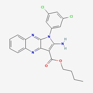 Butyl 2-amino-1-(3,5-dichlorophenyl)-1H-pyrrolo(2,3-B)quinoxaline-3-carboxylate - 
