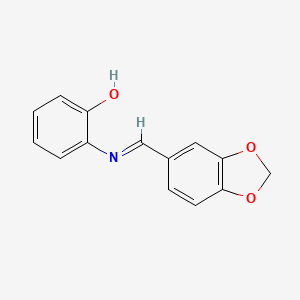 2-{(E)-[(2H-1,3-Benzodioxol-5-yl)methylidene]amino}phenol - 60301-57-7