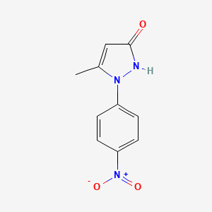 5-Methyl-1-(4-nitrophenyl)-1,2-dihydro-3h-pyrazol-3-one - 58332-40-4