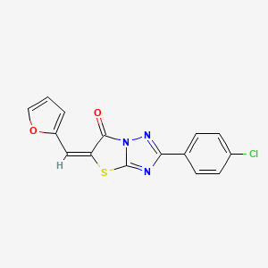 (5E)-2-(4-chlorophenyl)-5-(2-furylmethylene)[1,3]thiazolo[3,2-b][1,2,4]triazol-6(5H)-one - 