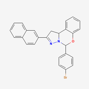 5-(4-Bromophenyl)-2-(2-naphthyl)-1,10B-dihydropyrazolo(1,5-C)(1,3)benzoxazine - 303060-01-7