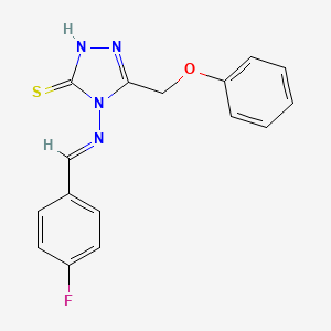 4-((4-Fluorobenzylidene)amino)-5-(phenoxymethyl)-4H-1,2,4-triazole-3-thiol - 
