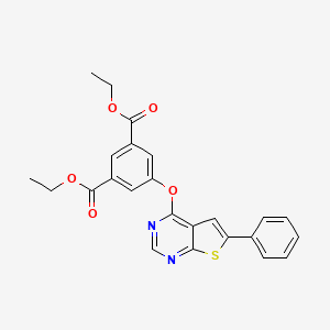 Diethyl 5-((6-phenylthieno(2,3-D)pyrimidin-4-YL)oxy)isophthalate - 