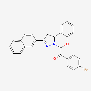(4-Bromophenyl)[2-(2-naphthyl)-1,10B-dihydropyrazolo[1,5-C][1,3]benzoxazin-5-YL]methanone - 303060-43-7