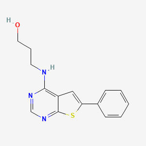 3-({6-Phenylthieno[2,3-d]pyrimidin-4-yl}amino)propan-1-ol - 