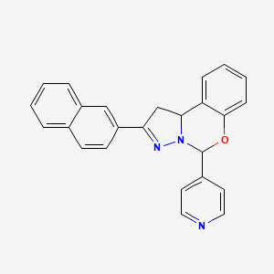 2-(2-Naphthyl)-5-(4-pyridinyl)-1,10b-dihydropyrazolo[1,5-c][1,3]benzoxazine - 303060-51-7
